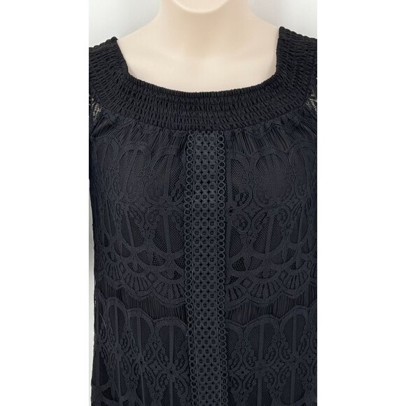 Miami Ladies Off the Shoulder Lace Dress Black Size M - Picture 7 of 11